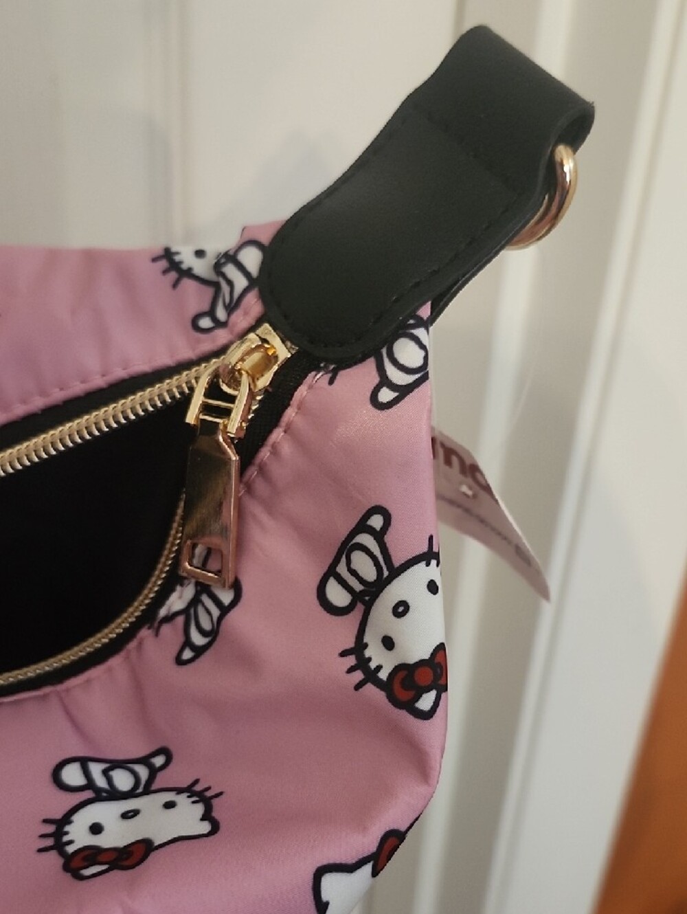Hello Kitty Pink and Black Tote with All-Over Print - Picture 4 of 6